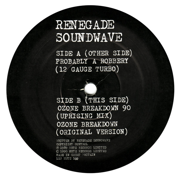Renegade Soundwave - Probably A Robbery... (The Remixes) | Mute (L12 MUTE 102) - 4