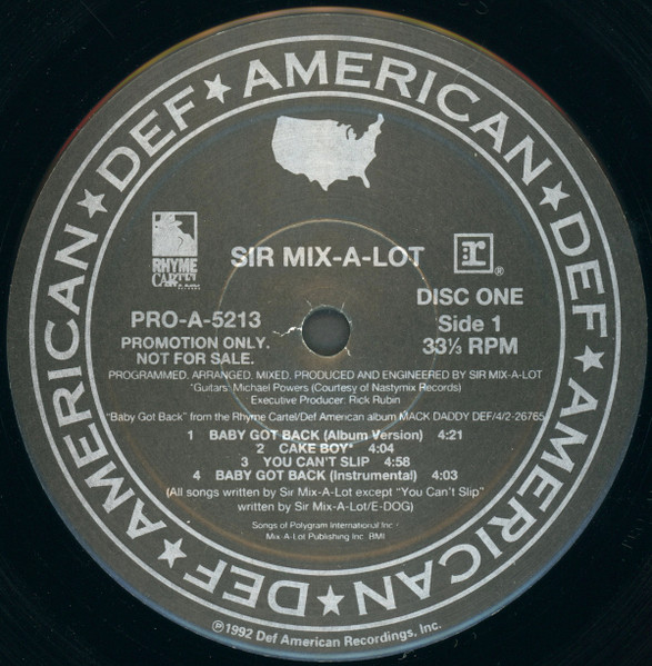Sir Mix-A-Lot - Baby Got Back | Def American Recordings (PRO-A-5213) - 3 Sir Mix-A-Lot - Baby Got Back | Def American Recordings (PRO-A-5213) - 3