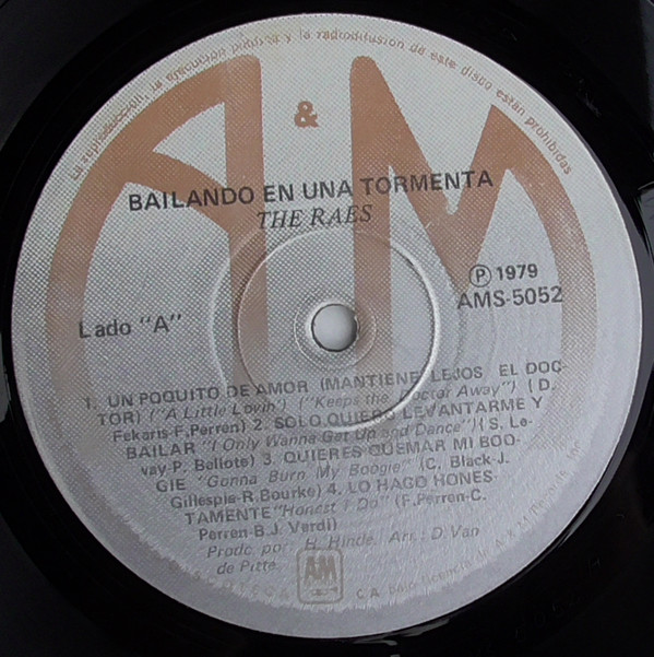 The Raes - Dancing Up A Storm | A&M Records (AMS-5052) - 2