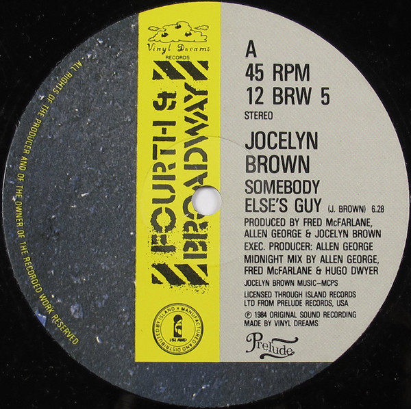 Jocelyn Brown - Somebody Else's Guy | 4th & Broadway (12 BRW 5) Jocelyn Brown - Somebody Else's Guy | 4th & Broadway (12 BRW 5)