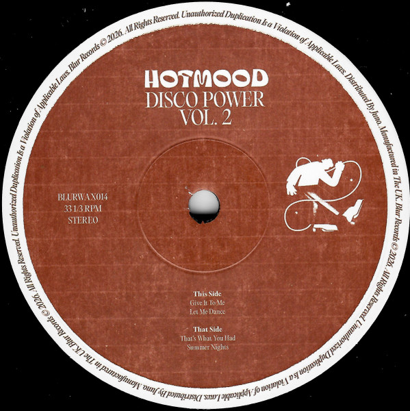 Hotmood - Disco Power EP Vol. 2 | BLUR RECORDS (BLURWAX014)