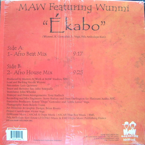 MAW & Wunmi - Ékabo | MAW Records (MAW-046) - 2 MAW & Wunmi - Ékabo | MAW Records (MAW-046) - 2