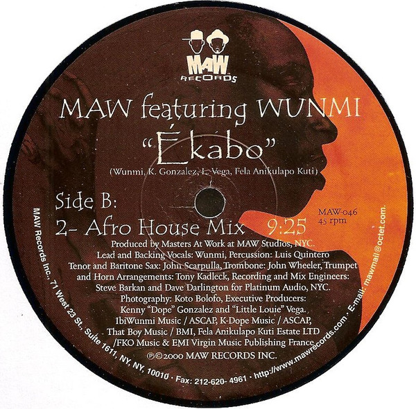 MAW & Wunmi - Ékabo | MAW Records (MAW-046) - 4 MAW & Wunmi - Ékabo | MAW Records (MAW-046) - 4