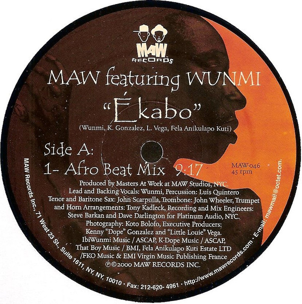 MAW & Wunmi - Ékabo | MAW Records (MAW-046) - 3 MAW & Wunmi - Ékabo | MAW Records (MAW-046) - 3