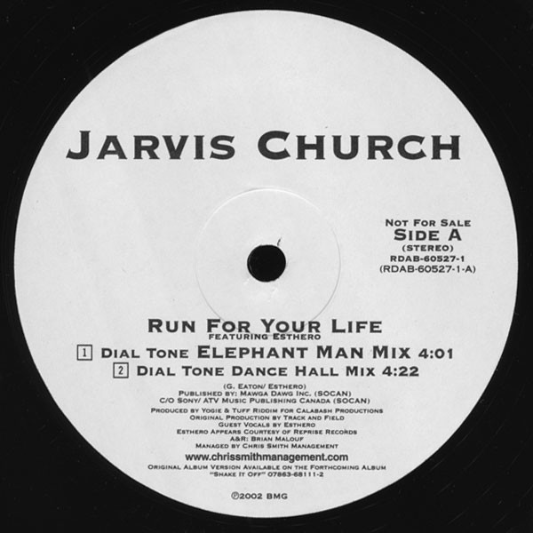Jarvis Church Featuring Elephant Man + Esthero - Run For Your Life (Remix) | BMG (RDAB-60527-1)