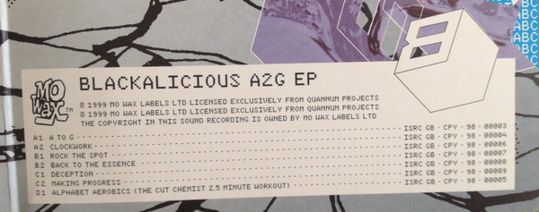 Blackalicious - A2G EP | Mo Wax (MWR 109) - 12