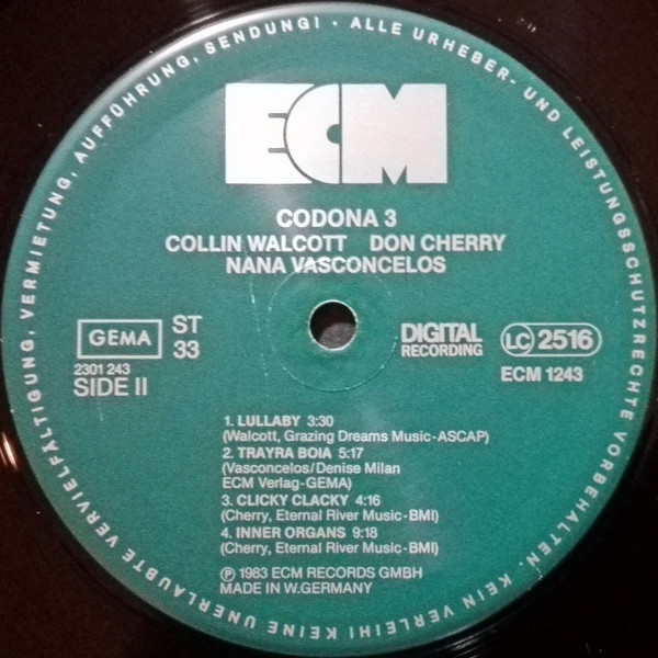 Codona - Codona 3 | ECM Records (ECM 1243) - 4 Codona - Codona 3 | ECM Records (ECM 1243) - 4