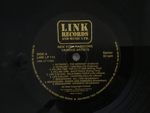 Various - New York Hardcore: Where The Wild Things Are | Link Records (LINK LP 114) - 4