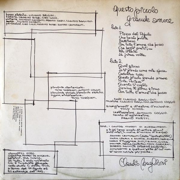 Claudio Baglioni - Questo Piccolo Grande Amore | RCA (DPSL 10551) - 2 Claudio Baglioni - Questo Piccolo Grande Amore | RCA (DPSL 10551) - 2