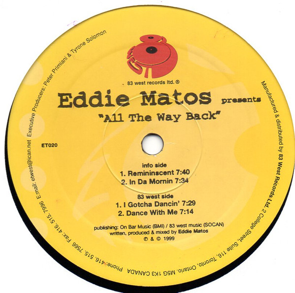 Eddie Matos - All The Way Back | 83 West Records (ET020) - main Eddie Matos - All The Way Back | 83 West Records (ET020) - main