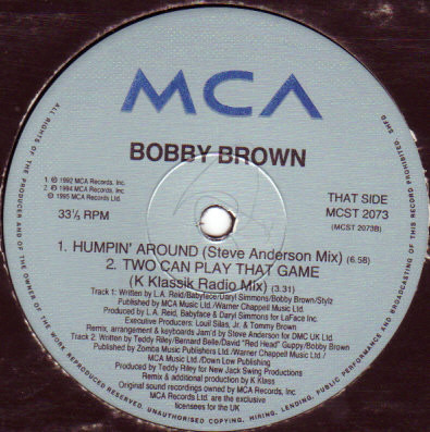 Bobby Brown - Humpin' Around (The K Klass Mixes) | MCA Records (MCST 2073) - 4