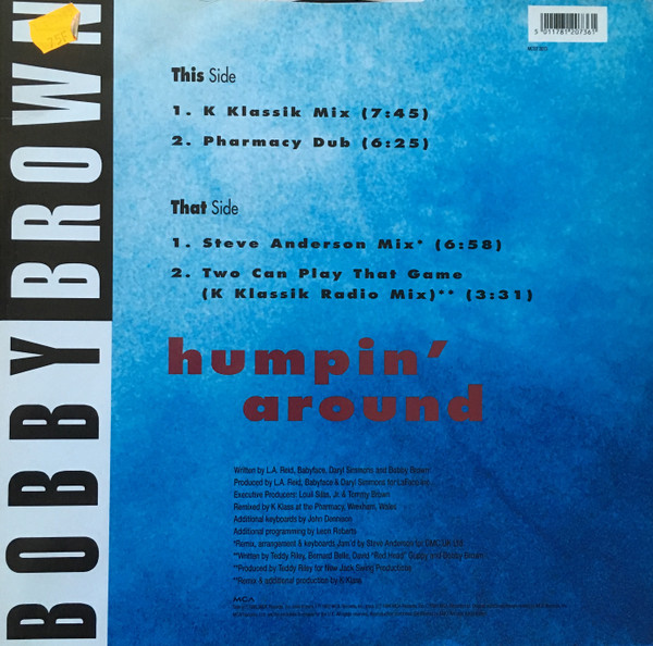 Bobby Brown - Humpin' Around (The K Klass Mixes) | MCA Records (MCST 2073) - 2