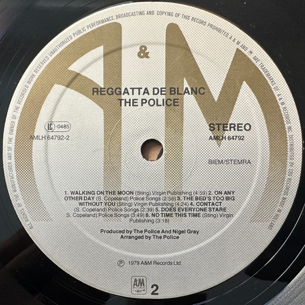 The Police - Reggatta De Blanc | A&M Records (AMLH 64792) - 4