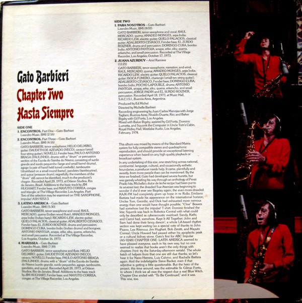 Gato Barbieri - Chapter Two: Hasta Siempre | Impulse! (AS-9263) - main