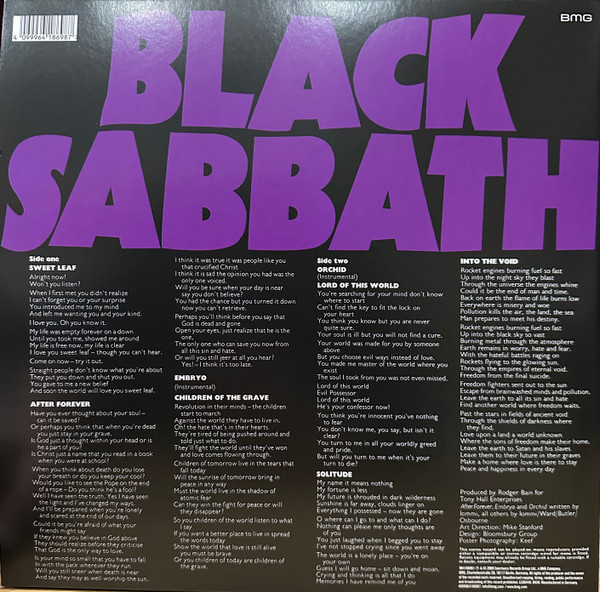Black Sabbath - Master Of Reality | BMG (4099964186987) - 2