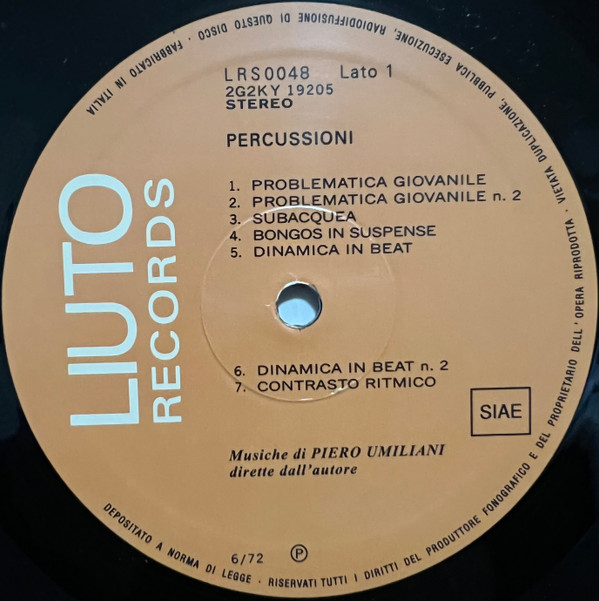 Piero Umiliani - Percussioni Ed Effetti Speciali | Schema (SCEB 937 LP) - 2
