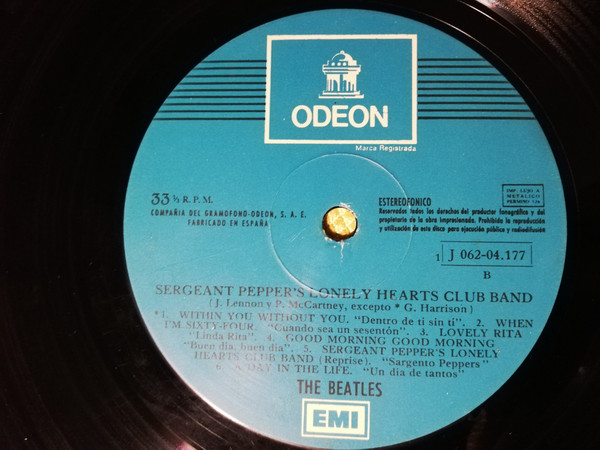The Beatles - Sgt. Pepper's Lonely Hearts Club Band | Odeon (1J 062-04.177) - 4