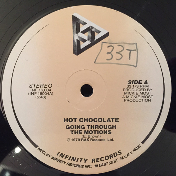 Hot Chocolate - Going Through The Motions | Infinity Records (INF 16,004)
