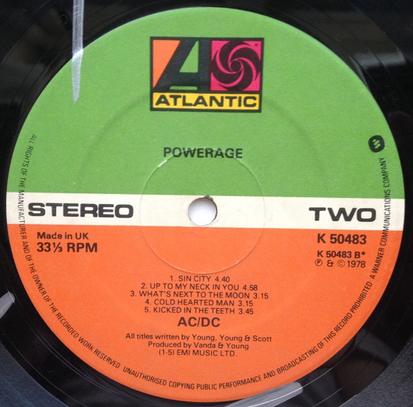 AC/DC - Powerage | Atlantic (K 50483) - 2 AC/DC - Powerage | Atlantic (K 50483) - 2