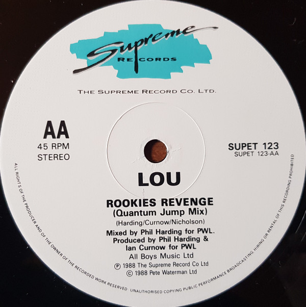 Lou - Rookies Revenge | Supreme Records (SUPET 123) - 3