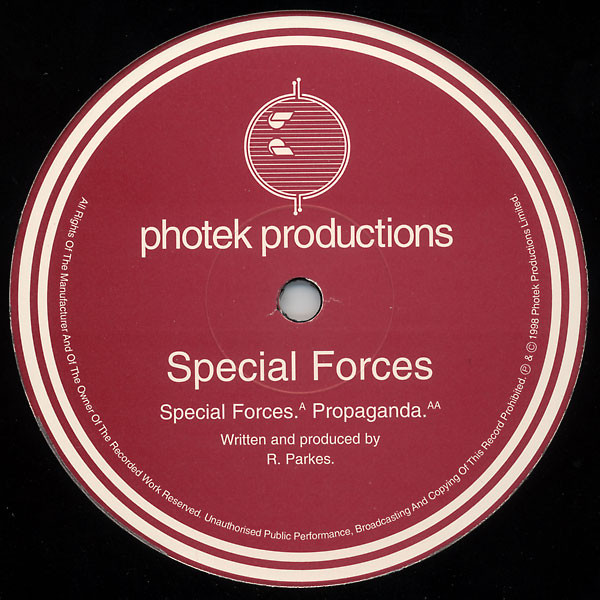 Special Forces - Special Forces / Propaganda | Photek Productions (PPROD1202) - 3
