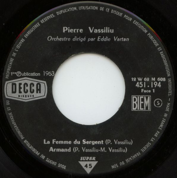 Pierre Vassiliu - Armand | Decca (451.194) - 3