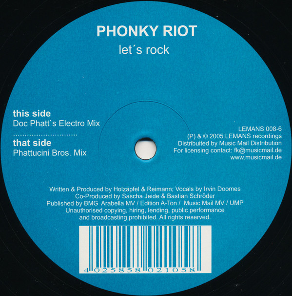 Phonky Riot - Let's Rock | Lemans Recordings (LEMANS 008-6)