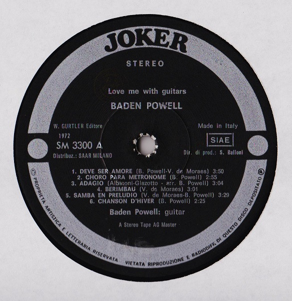 Baden Powell - Love Me With Guitars | Joker (sm 3300) - 3 Baden Powell - Love Me With Guitars | Joker (sm 3300) - 3