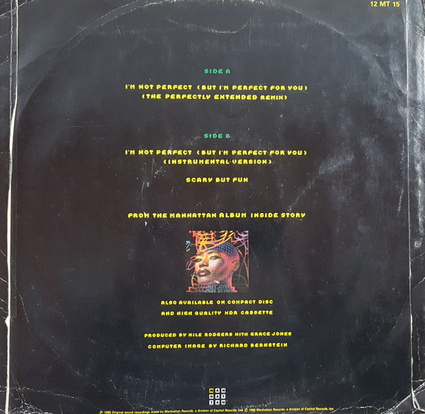Grace Jones - I'm Not Perfect (But I'm Perfect For You) | Manhattan Records (12MT 15) - 2