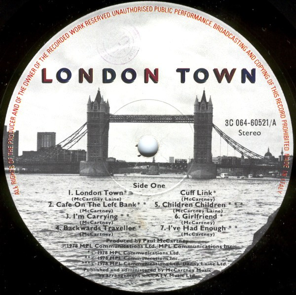 Wings - London Town | Parlophone (3C 064-60521) - 3