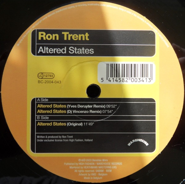 Ron Trent - Altered States | Bonzai Classics (BC-2004-043) - main
