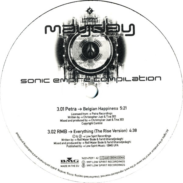 Various - Mayday – The Sonic Empire Compilation | Low Spirit Recordings (74321 47529 1) - 5