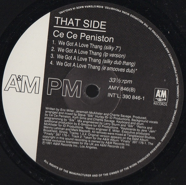 Ce Ce Peniston - We Got A Love Thang | A&M PM (AMY 846) - 4 Ce Ce Peniston - We Got A Love Thang | A&M PM (AMY 846) - 4