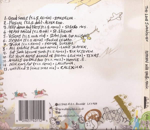 Two Lone Swordsmen - Peppered With Spastic Magic - A Collection Of Two Lone Swordsmen Remixes | Rotters Golf Club (RGC CD 011) - 2 Two Lone Swordsmen - Peppered With Spastic Magic - A Collection Of Two Lone Swordsmen Remixes | Rotters Golf Club (RGC CD 011) - 2