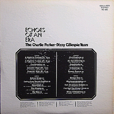 Charlie Parker - Dizzy Gillespie - The Charlie Parker-Dizzy Gillespie Years | Roulette (RE-105) - 3 Charlie Parker - Dizzy Gillespie - The Charlie Parker-Dizzy Gillespie Years | Roulette (RE-105) - 3