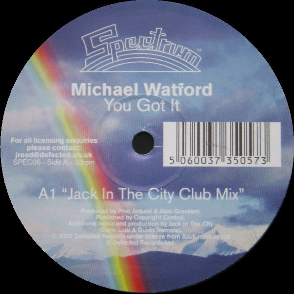 Michael Watford - You Got It | Spectrum Records (SPEC05)