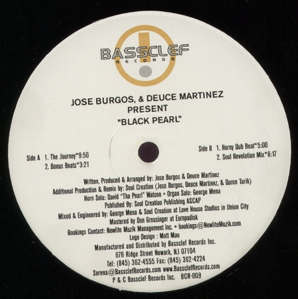 Jose Burgos & Julio "Deuce" Martinez - Black Pearl | Bassclef Records (BCR-009)