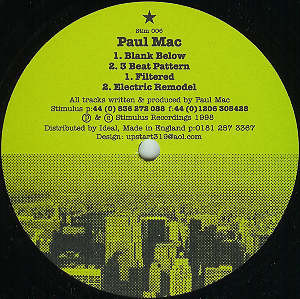 Paul Mac - Blank Below | Stimulus Recordings (Stim 006) - 2