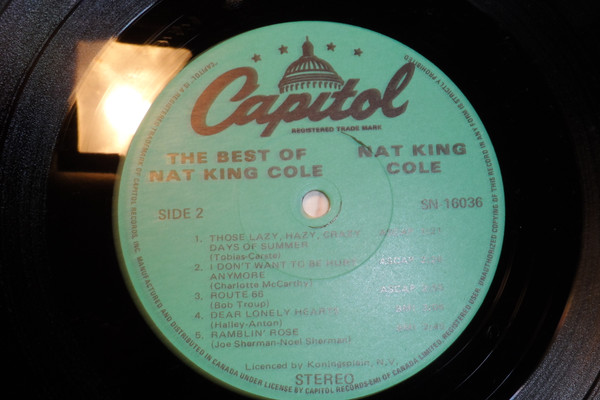 Nat King Cole - The Best Of Nat King Cole | Capitol Records (SN-16036) - 2 Nat King Cole - The Best Of Nat King Cole | Capitol Records (SN-16036) - 2