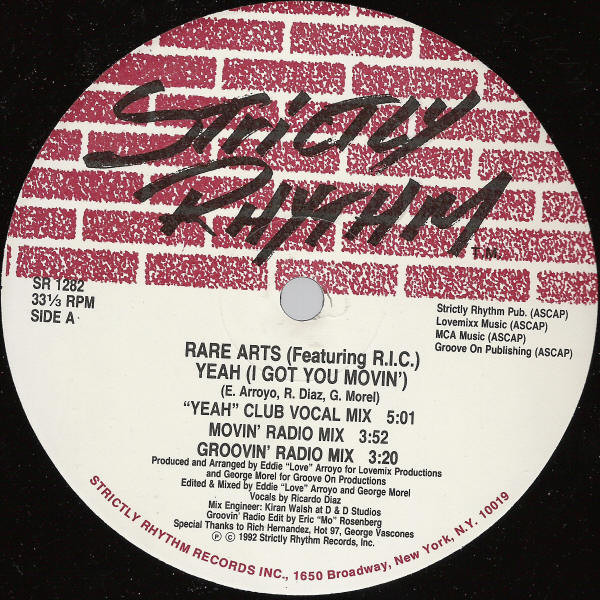 Rare Arts Featuring R.I.C. - Yeah (I Got You Movin') | Strictly Rhythm (SR 1282)