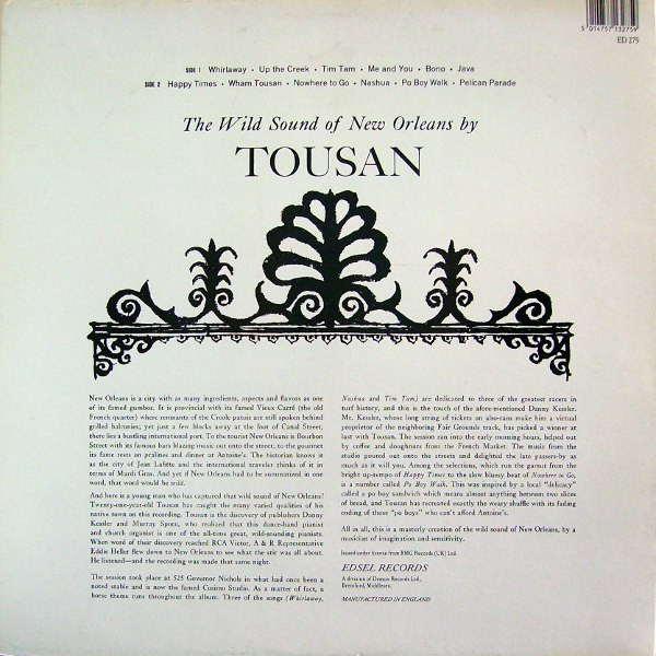 Tousan - The Wild Sound Of New Orleans By Tousan | Edsel Records (ED 275) - 2