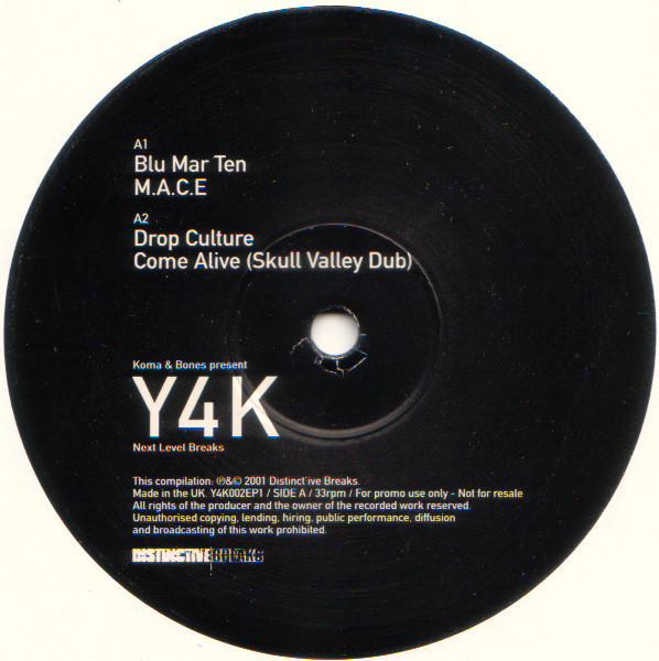 Various - Koma & Bones Present: Y4K - Next Level Breaks EP1 | Distinct'ive Breaks (Y4K002EP1) - 2