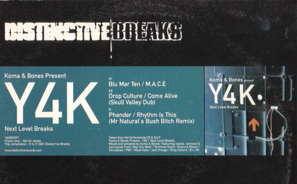 Various - Koma & Bones Present: Y4K - Next Level Breaks EP1 | Distinct'ive Breaks (Y4K002EP1) - main