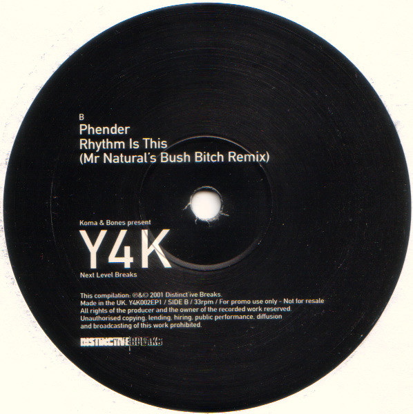 Various - Koma & Bones Present: Y4K - Next Level Breaks EP1 | Distinct'ive Breaks (Y4K002EP1) - 3