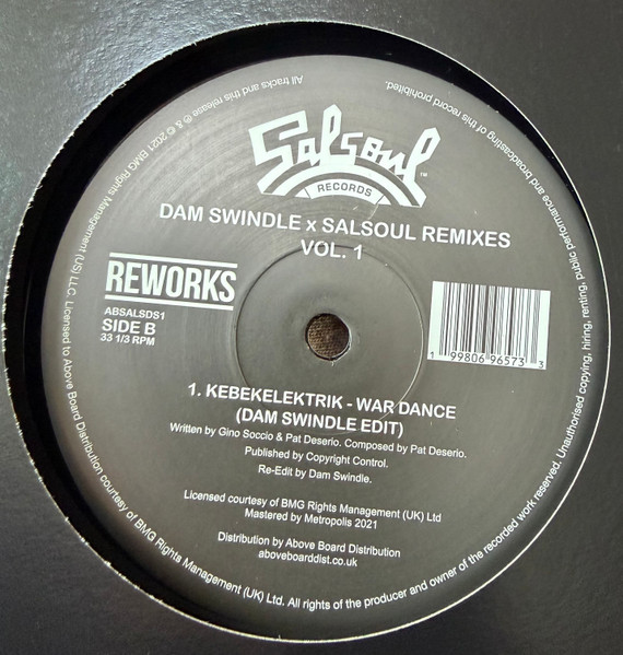 Dam Swindle - Dam Swindle x Salsoul Remixes Vol. 1 | Salsoul Records (ABSALSDS1) - 2