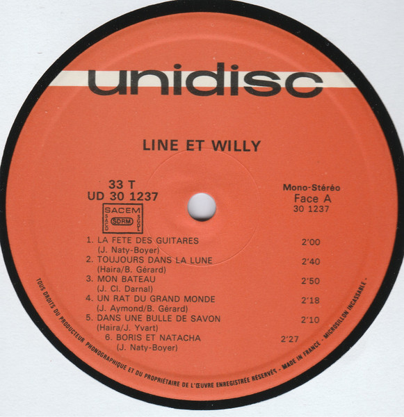 Line Et Willy - Line Et Willy "Spécial Enfants" | Unidisc (UD 30 1237) - 3
