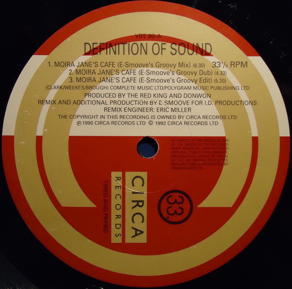 Definition Of Sound - Moira Jane's Cafe | Circa (YRT 80) - 2