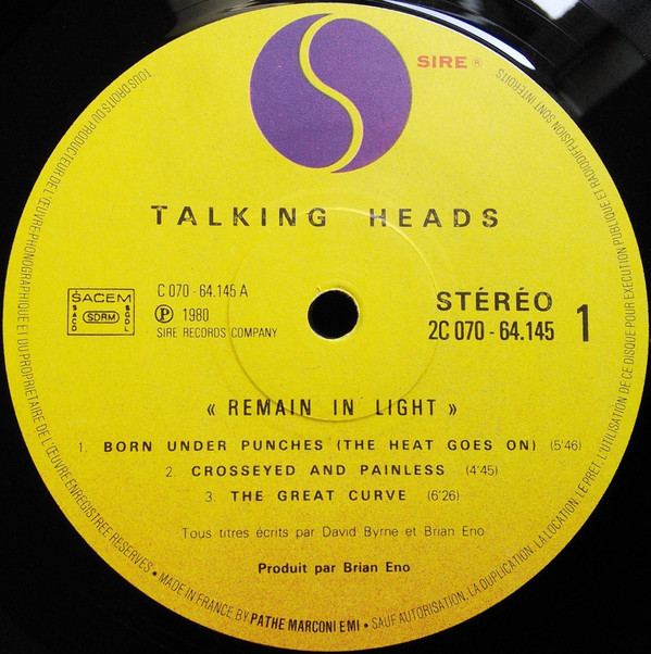 Talking Heads - Remain In Light | Sire (2C 070-64145) - 3