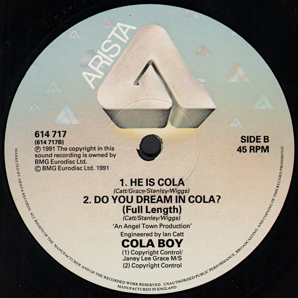 Cola Boy - He Is Cola | Arista (614 717) - 4