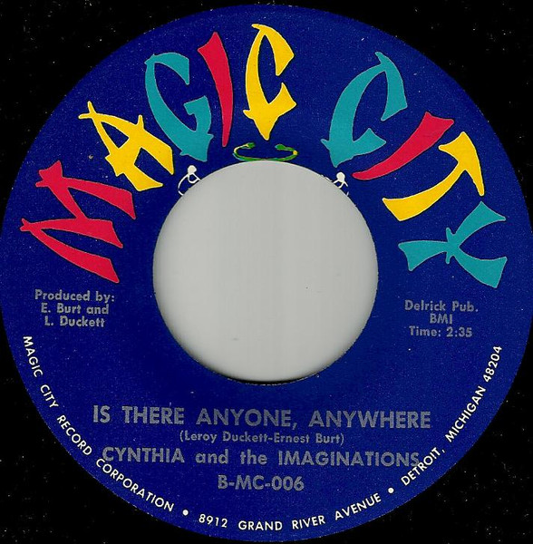 Cynthia & The Imaginations - There's Something The Matter (With Your Heart) / Is There Anyone, Anywhere | Magic City (MC-006) - 2
